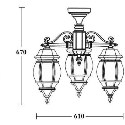 Потолочный светильник уличный AMERICA L 83470LA/3 W