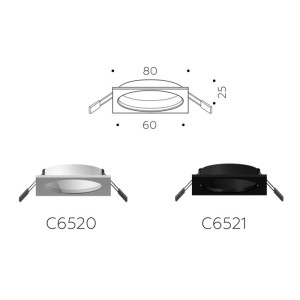 Основание для встраиваемого светильника C C6521