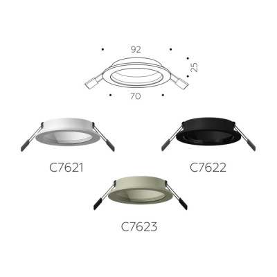 Основание для встраиваемого светильника C C7622